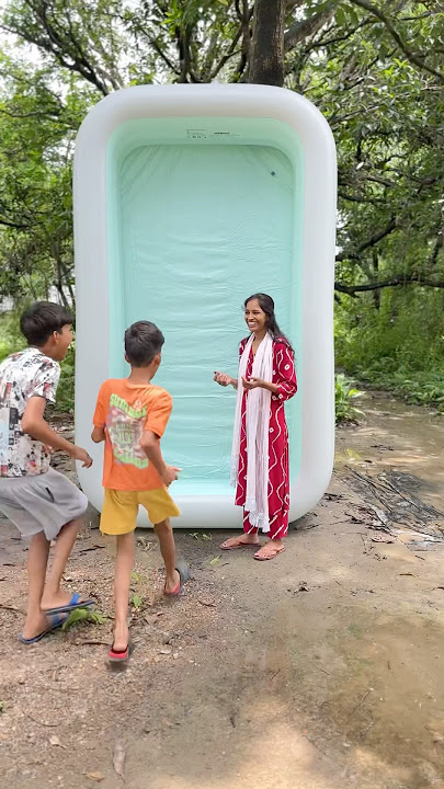 Mumma ne chiku aarya ko diya swimming pool tabhi 😱😭 #shorts #ytshorts #viralvideos #swimmingpool