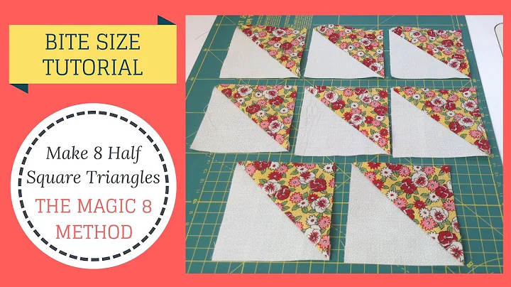 How to make 8 Half Square Triangles using the Magic 8 method