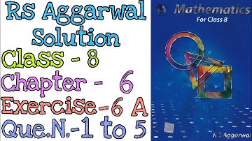 Algebraic Expressions | Class 8 Exercise 6A Question 1 to 5 | Rs Aggarwal | Md Sir