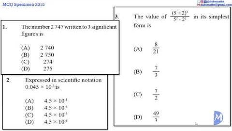 Demo E-tests | 1,2&3 | Computation | CXC CSEC Mathematics | Specimen Paper 2015