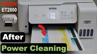 Epson ET 2800 Power Cleaning  Fix Clogged Nozzles & Print Head.