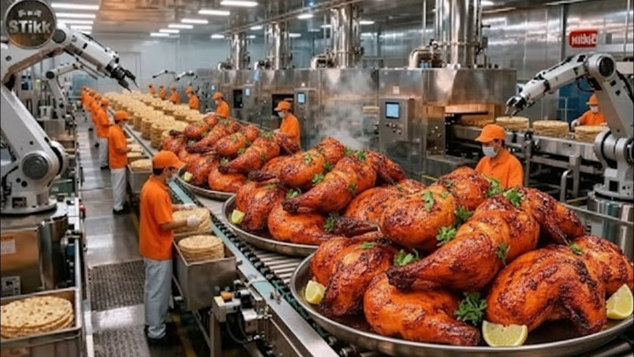 How Tandoori Chicken Is Made in Factory | Full Plant Process (Real Work)
