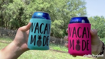 How to Screen Print with Craft Vinyl on Koozies