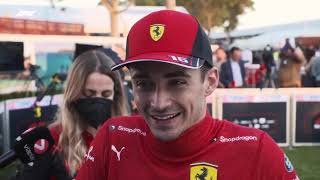 Charles Leclerc and Sergio Pérez post race interview AUSTRALIAN GP 2022