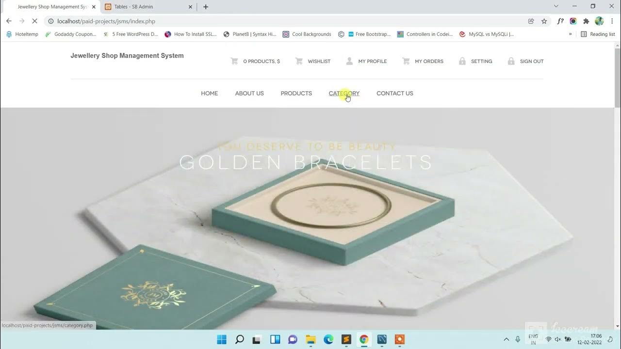 Jewelry Shop Management System Using PHP and MySQL last updated 10