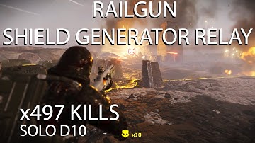 Helldivers 2 - RAILGUN x SHIELD GENERATOR RELAY - 497 KILLS - Railgun Build - Solo - Super Helldive