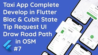 #7 Flutter Taxi App: Creating Tip Request UI with Route And Markers | Bloc & Cubit screenshot 4
