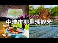 【中津市耶馬渓観光】新緑の一見八景や渓石園・青の洞門!緑が美しい耶馬渓で癒しの休日!名物グルメは天雲龍でジビエ料理を堪能|旅の最後は西谷温泉で疲れをとってくつろぎタイム|休日ドライブの参考に