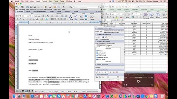 Mail Merge with Microsoft Word and Excel in MacBook Air