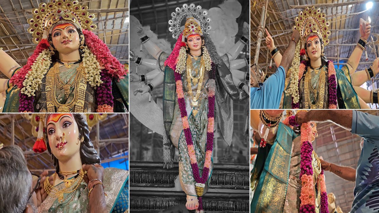 Navratri 2023 | आगमनाआधी देवी कशी सजवतात | Durga Idol Making 2023 | Mumbai Devi Aagman 2023