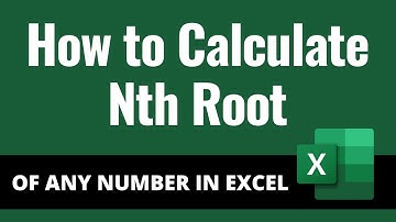 How to Calculate Nth Root of any Number in Excel