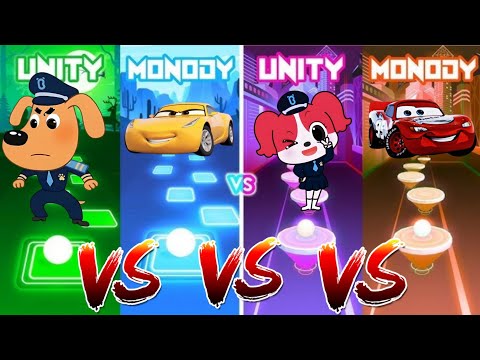 Sheriff Lebrador 🆚 mc queen team Tiles Hop RDM! Gameplay 
