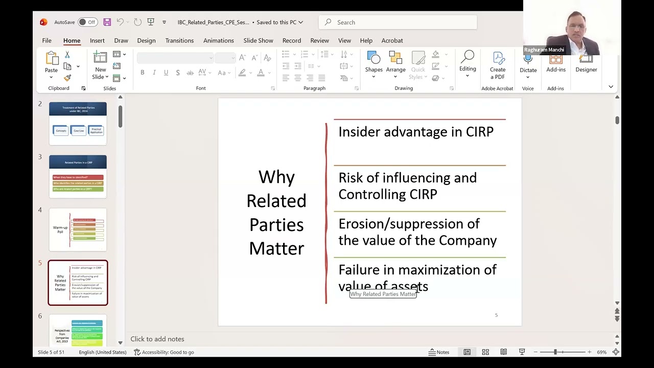 Workshop | Role of Related Parties and Authorized Representatives under IBC