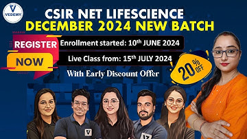 NEW BATCH FOR DEC 2024 CSIR NET || Complete details  || Vedemy ||CSIR NET Lifescience