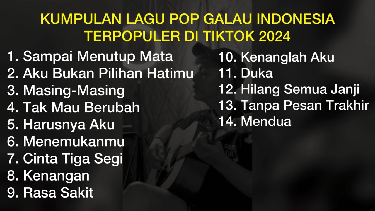 KUMPULAN LAGU POP GALAU INDONESIA TERPOPULER DI TIKTOK 2024 || Playlist Lagu Galau Brutal