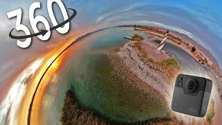 GoPro Fusion INVISIBLE DRONE - 360 Virtual Reality Sunset Flight