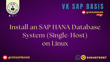 Install an SAP HANA Database System (Single-Host) on Linux