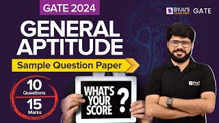 General Aptitude for GATE 2024 | General Aptitude Sample Question Paper | GATE 2024 Preparation