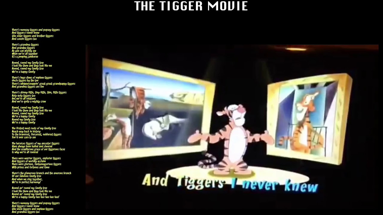 Sing Along Songs ROUND MY FAMILY TREE The Tigger Movie YouTube sing-along-songs-round-my-family-tree-the-tigger-movie-youtube