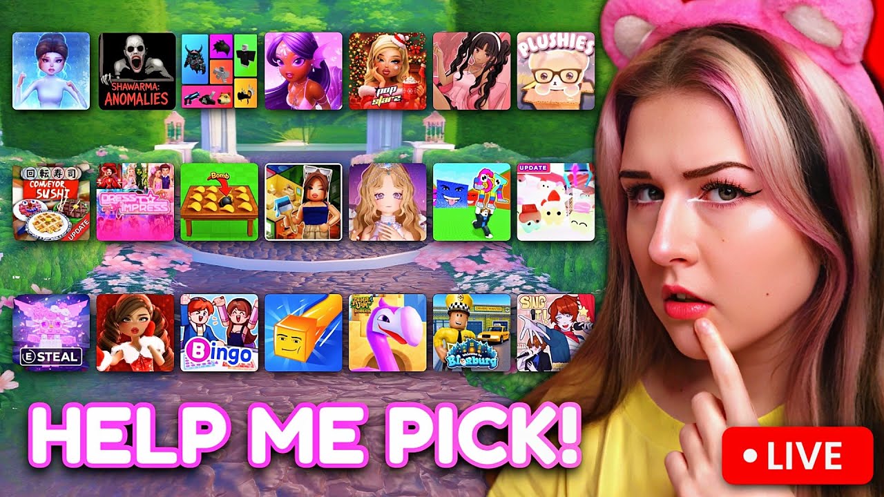 HELP!!! 😟 PICK WHAT ROBLOX GAMES WE SHOULD PLAY! | LIVE