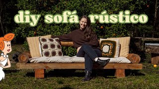 DIY - SOFÁ RÚSTICO DE MADEIRA SEM Prego e SEM Parafuso