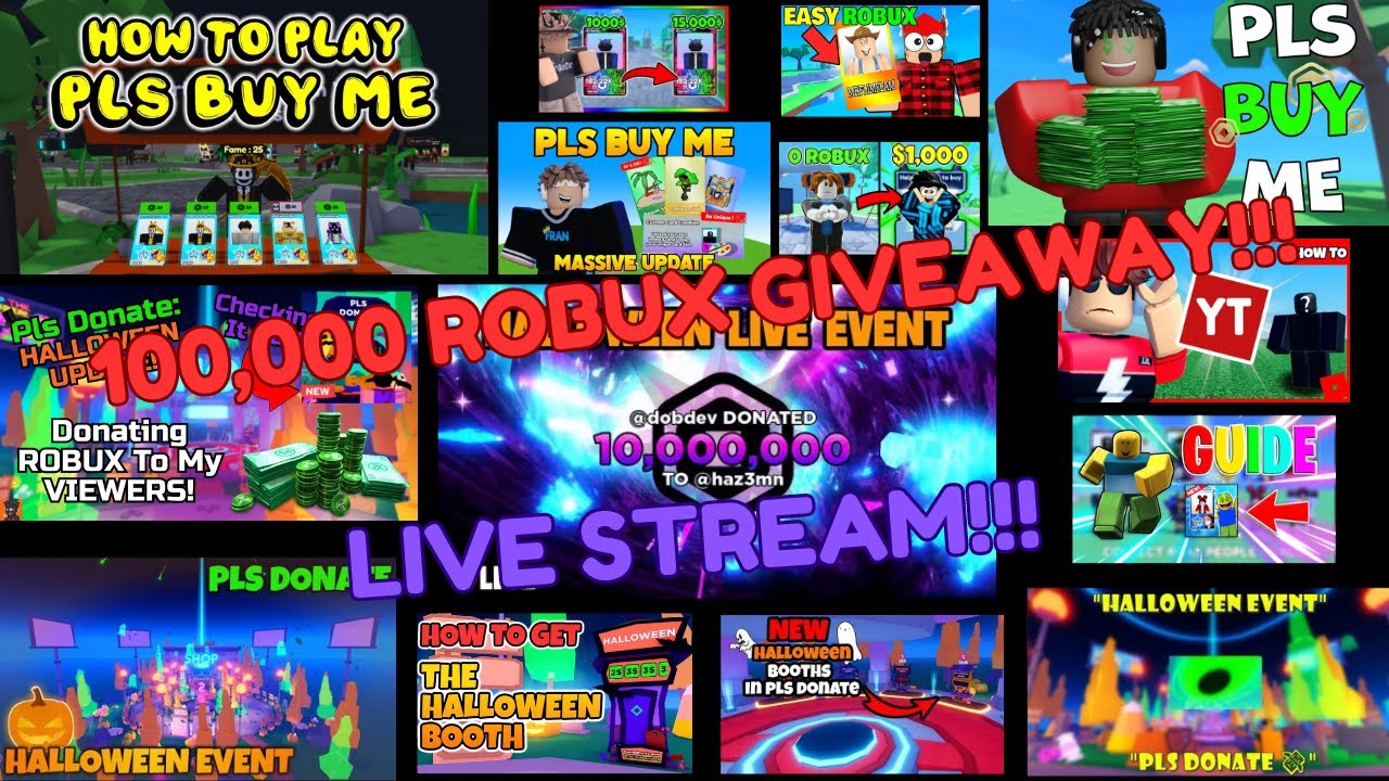 Pls Buy Me 🔴💸100,000 Robux Giveaway!!!💸 - YouTube