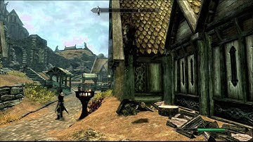 Skyrim Glitch - Levitating man in Whiterun