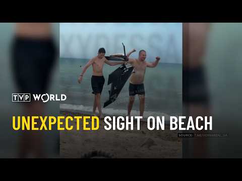 Video Shahed drone washed up on a Ukrainian beach | Military Mind