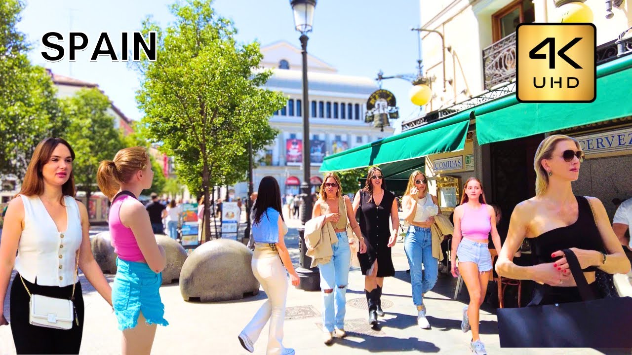 МАДРИД, Испания 4K пешеходная экскурсия - Лучшие пешеходные экскурсии по Мадриду 4K UHD 60F