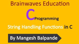 String In C Programming || String Handling Functions (part-2)
