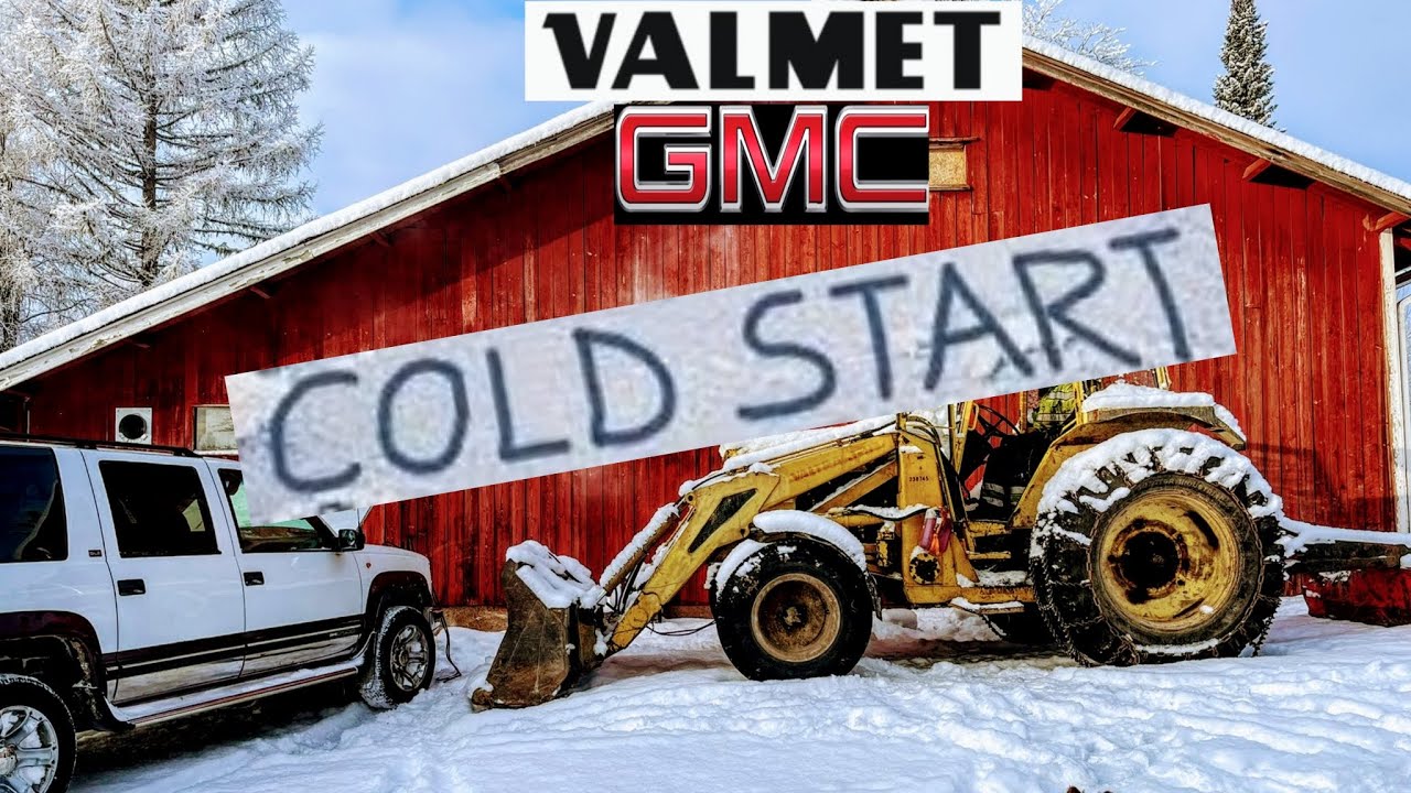 Valmet 1102 ja GMC Suburban kylmäkäynnistystä.