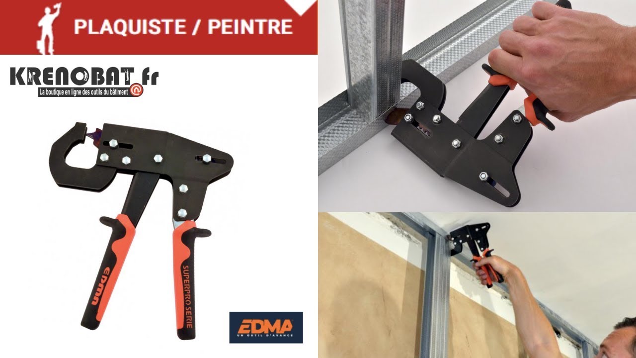 Pince à sertir pour rails et montants 1 mm PROFIL - Edma