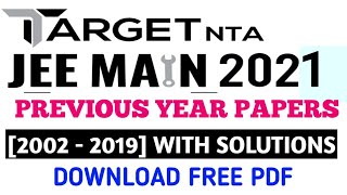 JEE MAIN PREVIOUS PAPER [2002 -2019] WITH SOLUTIONS DOWNLOAD FREE PDF screenshot 1