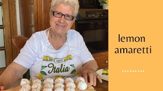 Melt-In-Your-Mouth Italian Lemon / Limoncello Amaretti - Almond Cookies (e87)