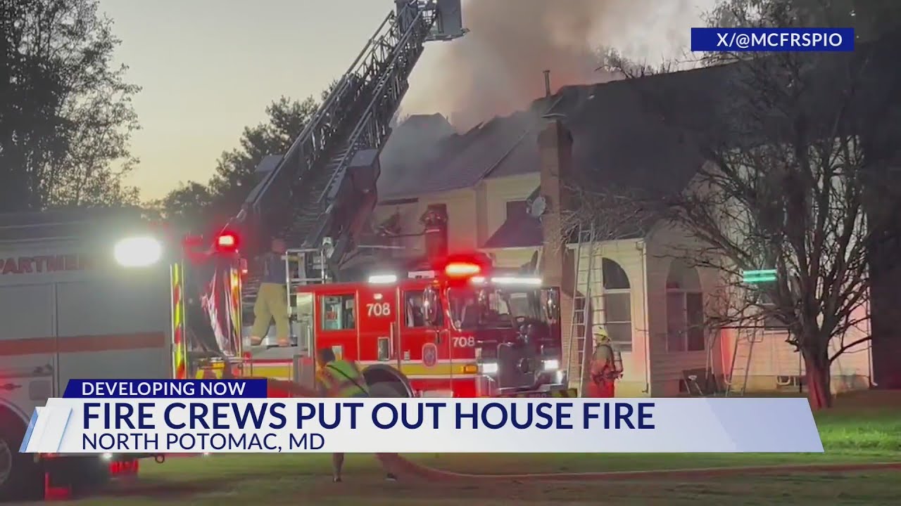 4 displaced after fire tears through Montgomery County garage - YouTube