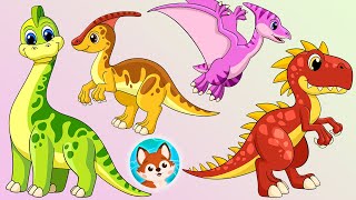 Новые динозавры, мультик для детей. 🦕 Голоса и названия динозавров. 🦖 Разноцветные яйца динозавров.