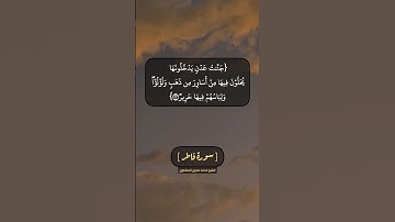 سورة فاطر الآية ٣٣ الى ٣٥ بصوت الشيخ محمد صديق المنشاوي