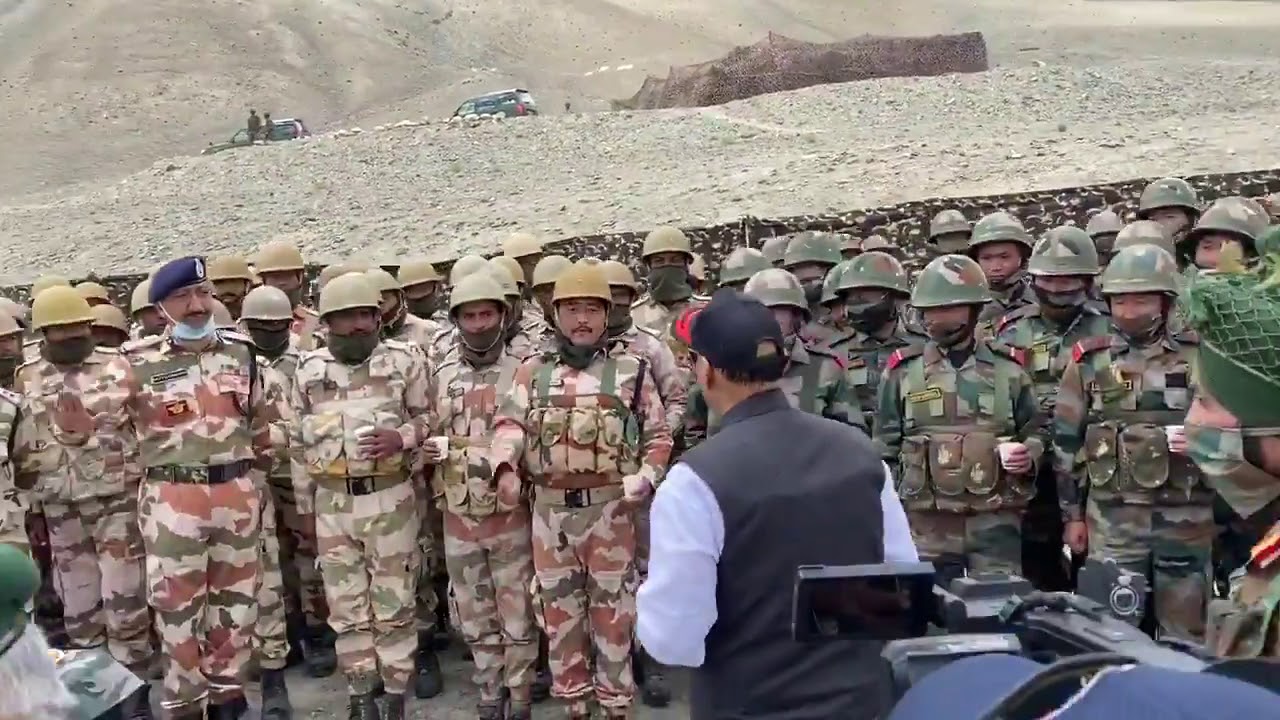 Sh Rajnath Singh Honble Raksha Mantri interacted with ITBP troops in Ladakh  Himveers