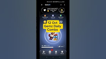 Gemz Daily Combo Cards 12 October | Gemz Daily Combo October 12, 2024
