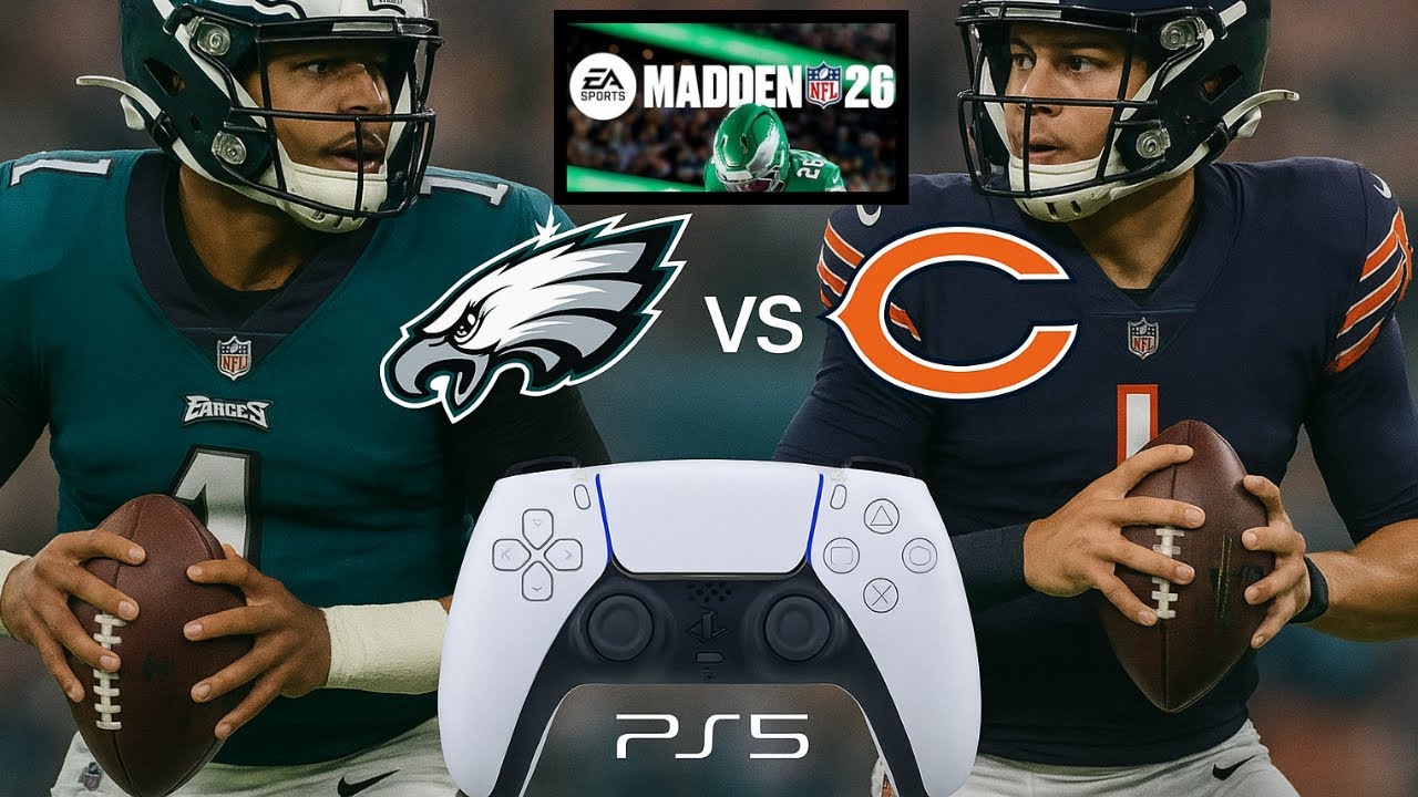 Chicago Bears vs Philadelphia Eagles Simulation | NFL LIVE - Week 13 Full Game Madden NFL 25 Plays