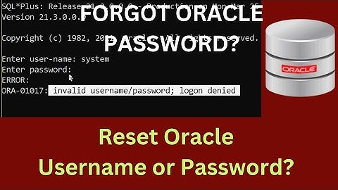 How to Reset User Password in Oracle in any Version(SQLPLUS) Database | Change Password in Oracle