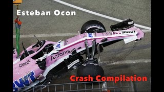 Esteban Ocon's 7 Biggest F1 Crashes