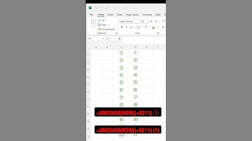 How to Use UNICHAR Fuction with ROW- Excel Tips and Tricks