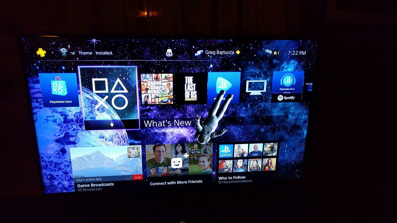 Dynamic Galaxy Space Theme for Playstation 4