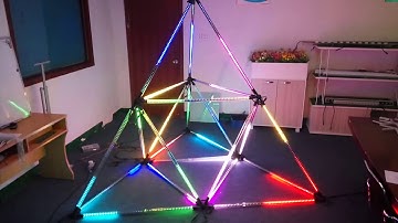 DMX RGB Led geometry meteor tube light