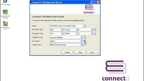 ConnectIt-Workflow Configuration Rules Wizard Screen 1