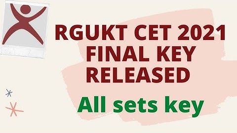 RGUKT CET FINAL KEY RELEASED