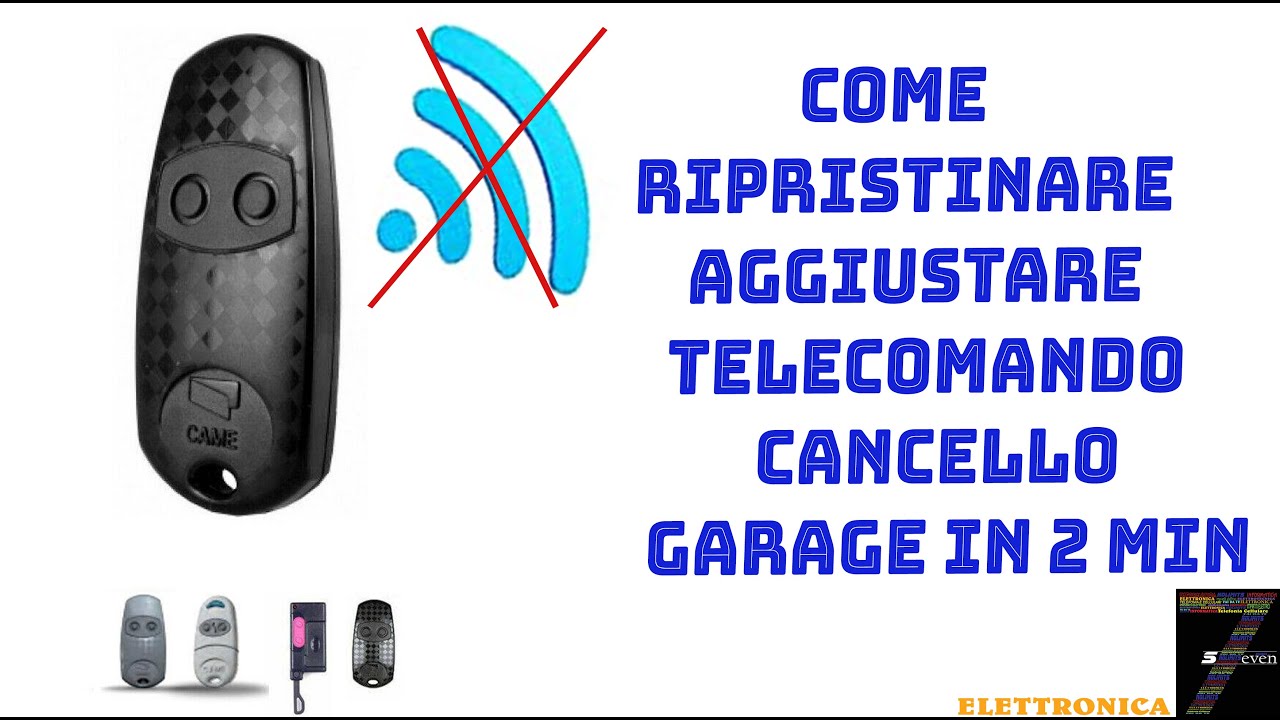 Come ripristinare aggiustare telecomando cancello garage in 2 min 