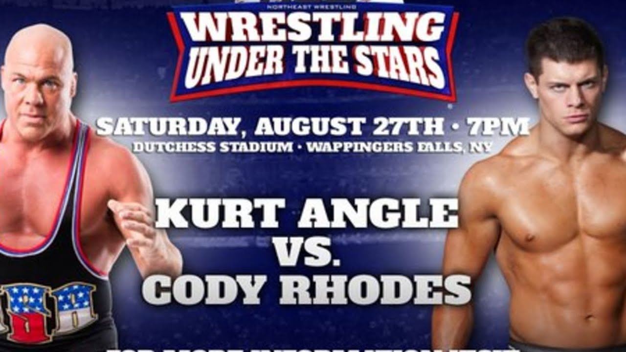 NEW Wrestling Under The Stars 5 Cody Rhodes vs. Kurt Angle highlights