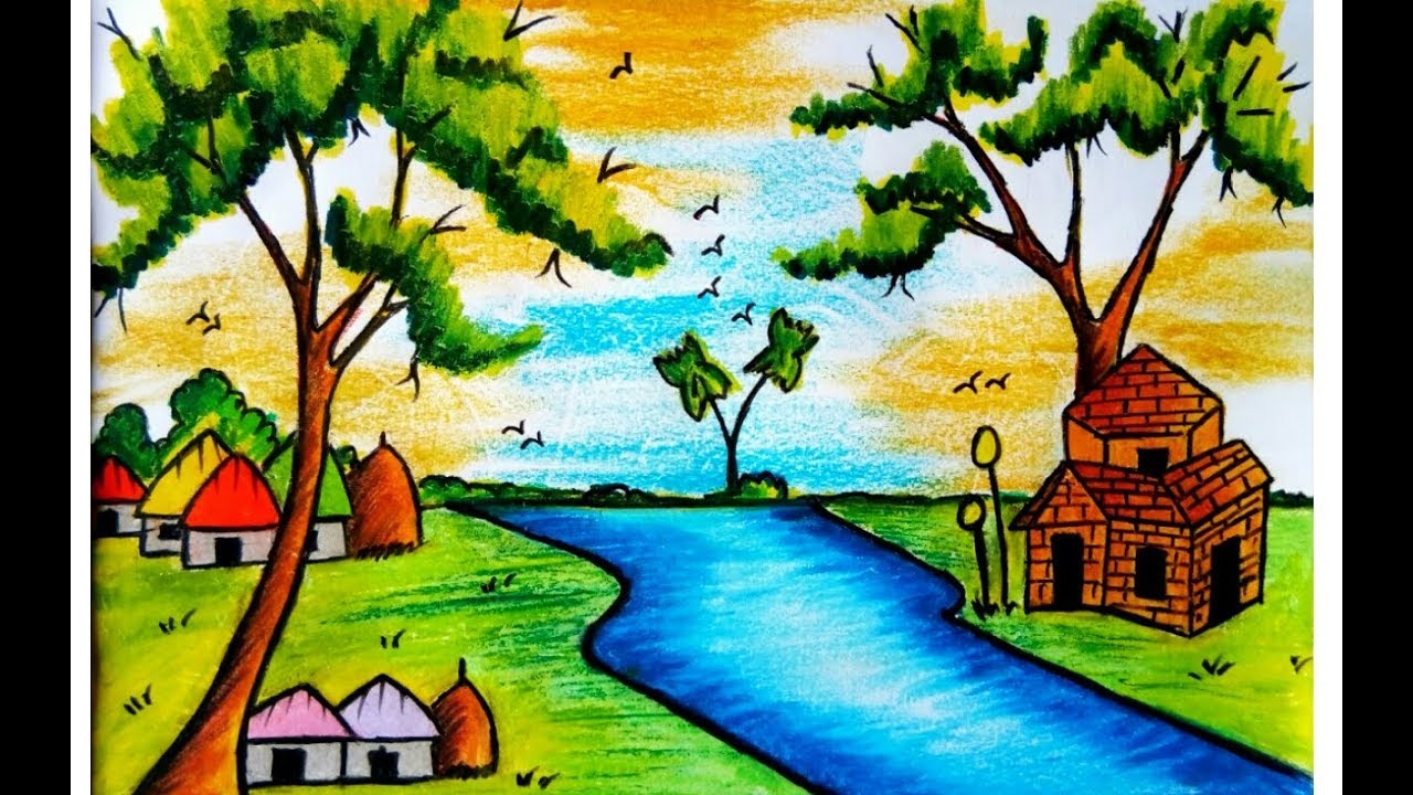 Featured image of post Easy Drawing Of Nature Scenery Coloured - Simple scenery drawing, village landscape drawing, scenery drawing and colour, how to draw scenery of village, how to draw scenery of house, #simplescenery #villagescenery #howtodraw.